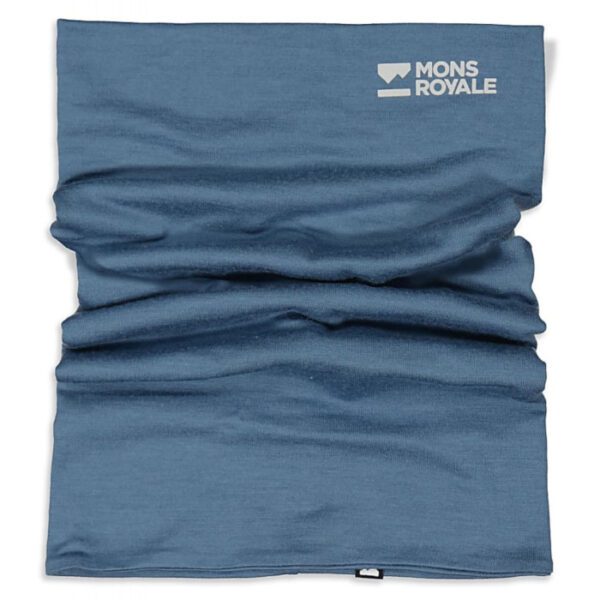 Mons Royale Double Up Neckwarmer Blue Slate