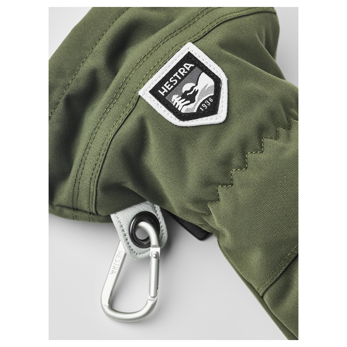 Hestra Army Leather Heli Ski Mitt Olive - Image 3