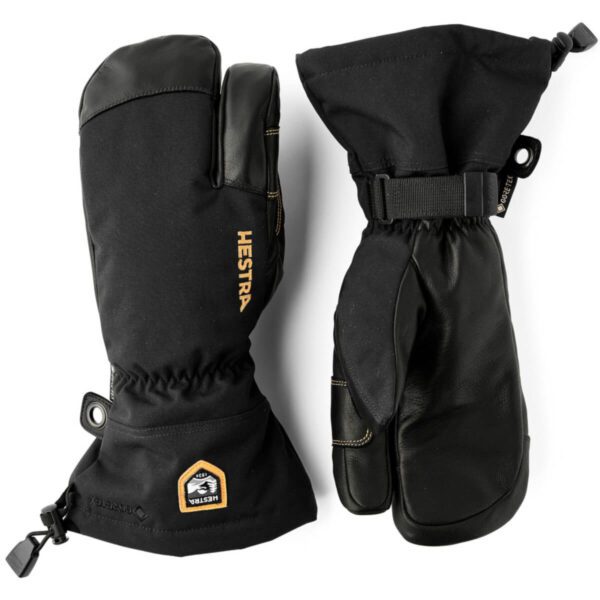 Hestra Army Leather Gore-Tex 3 Finger Black