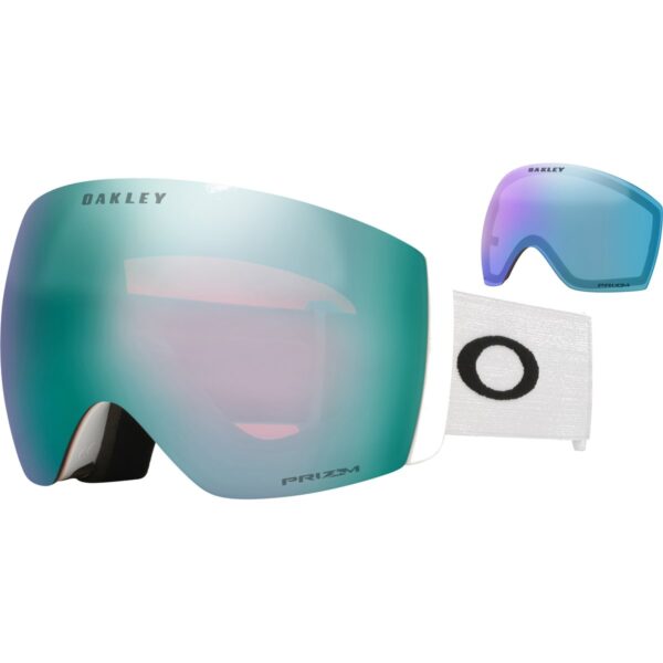 Oakley Flight Deck Pro M White Prizm Sapphire & Prizm Iced