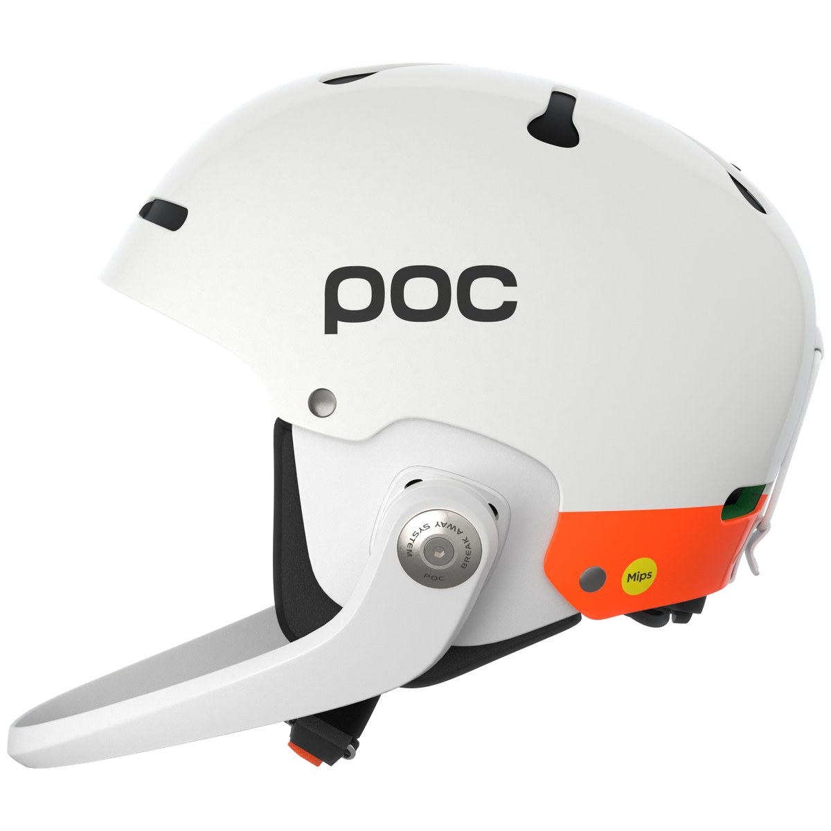 POC Artic SL MIPS Hydrogen White/Fluorescent Orange - Image 2