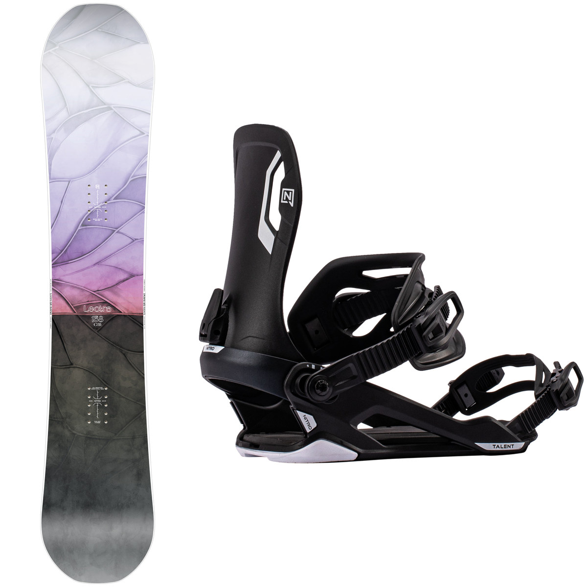 Nitro Lectra Leaf Women's Snowboard 2027 + Talent Black