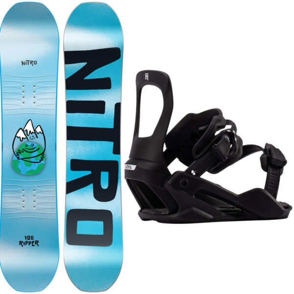 Nitro Ripper Kids Snowboard 2027 + Charger Micro Black
