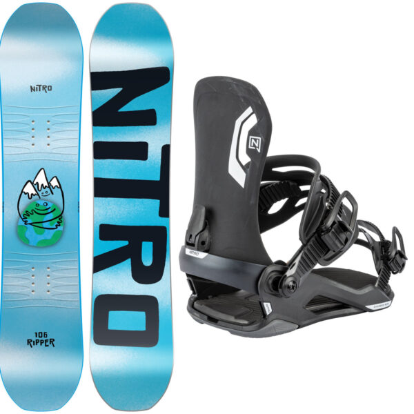 Nitro Ripper Kids Snowboard 2027 + Charger Mini Black